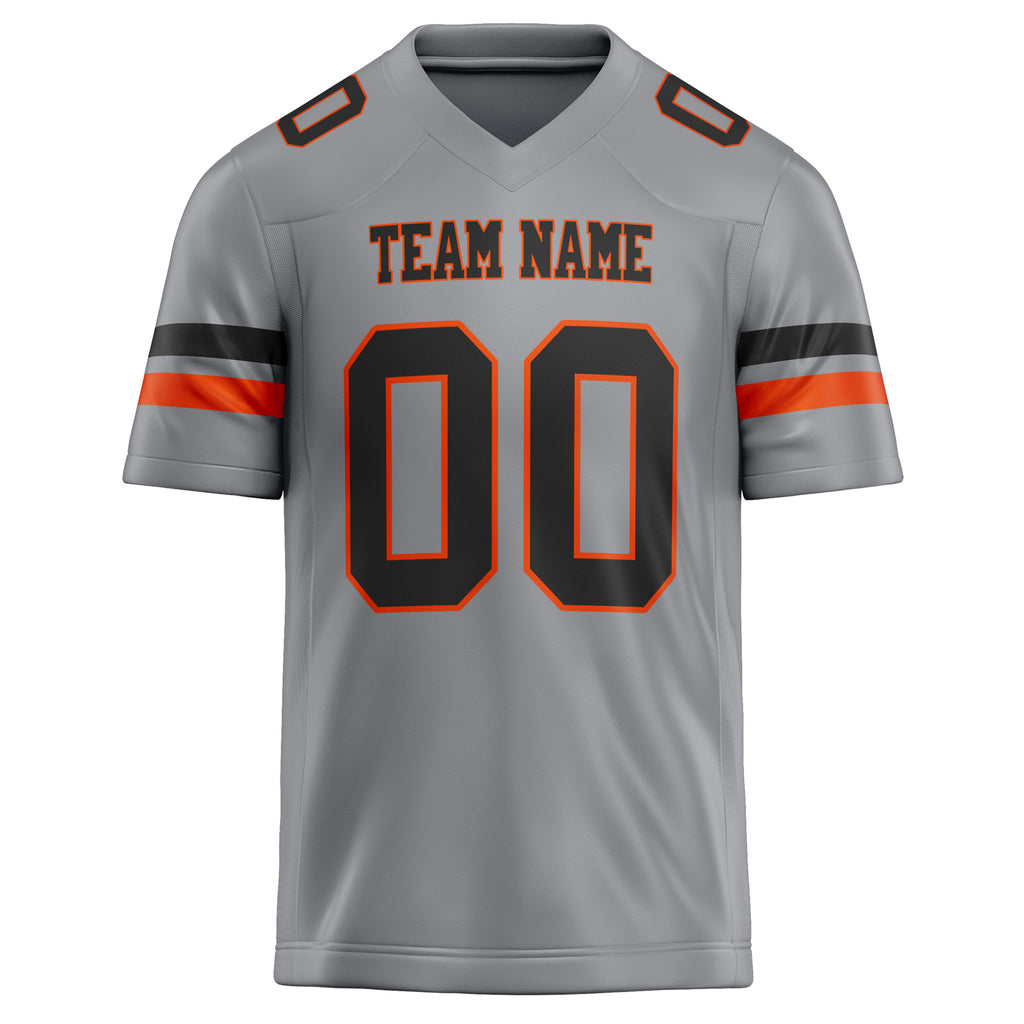 Personalized Light & Gray Black Solid Colour Football Jersey