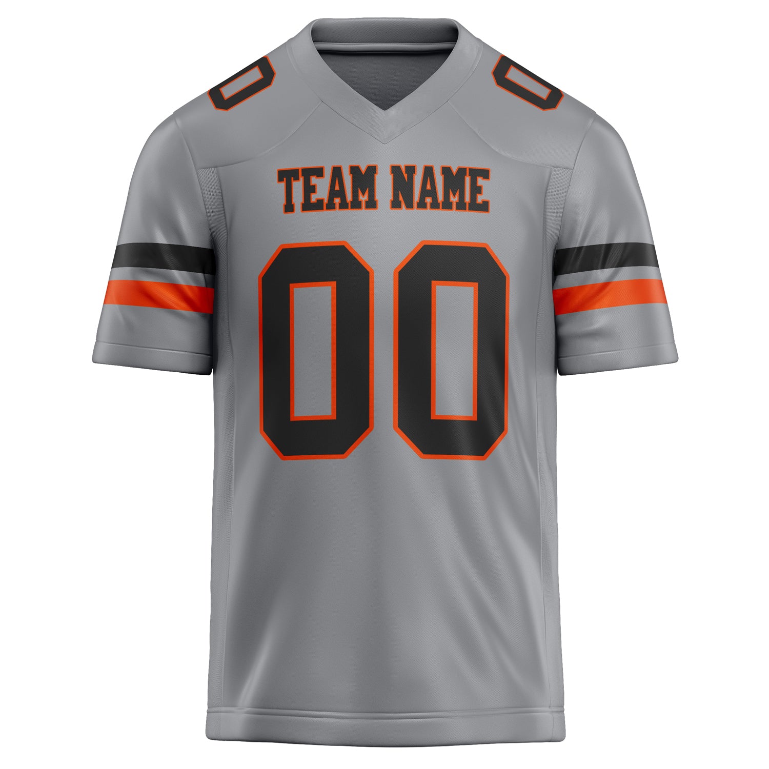 Personalized Light & Gray Black Solid Colour Football Jersey