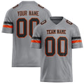Personalized Light Gray Black Solid Colour Football Jersey FT02240730LI252