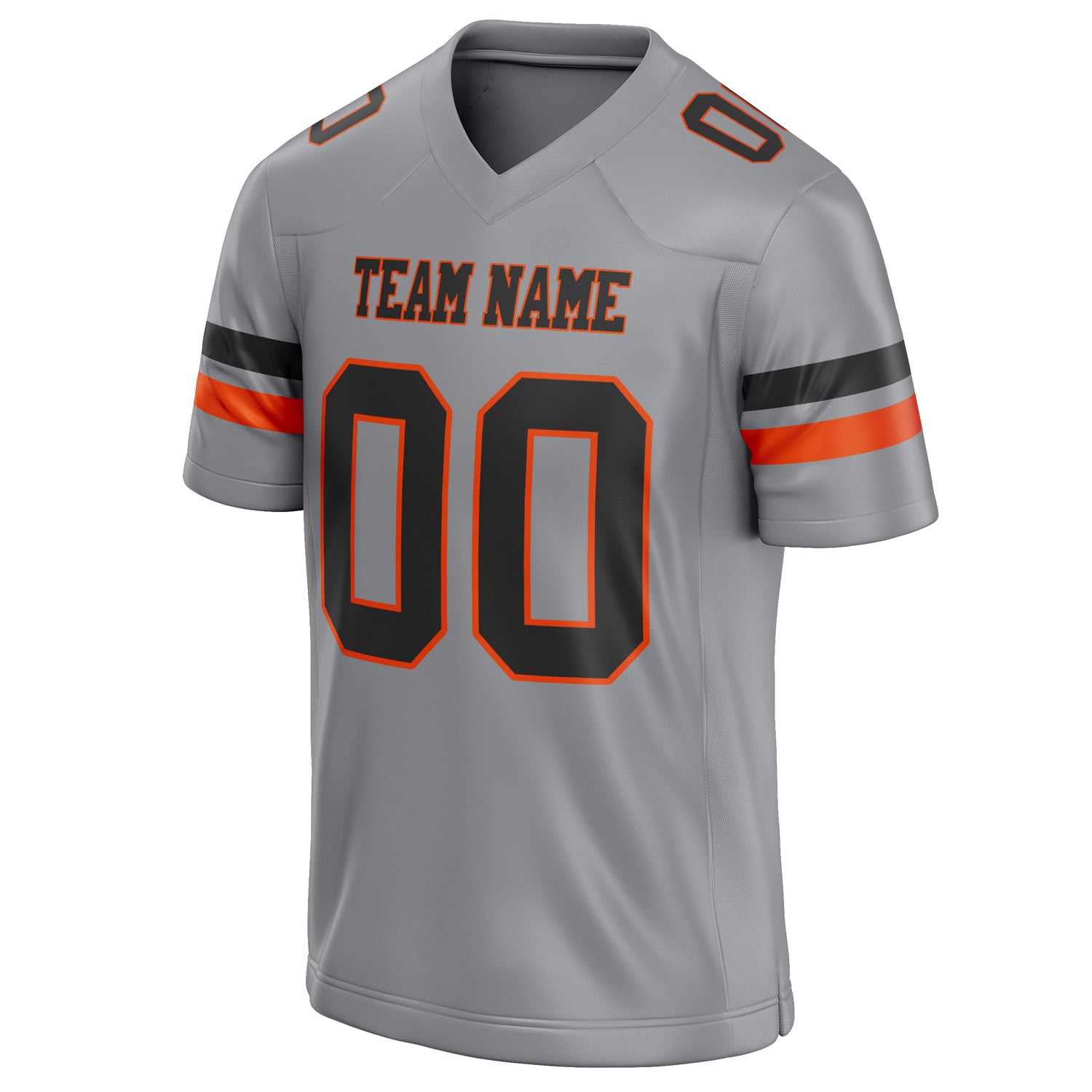 Personalized Light & Gray Black Solid Colour Football Jersey
