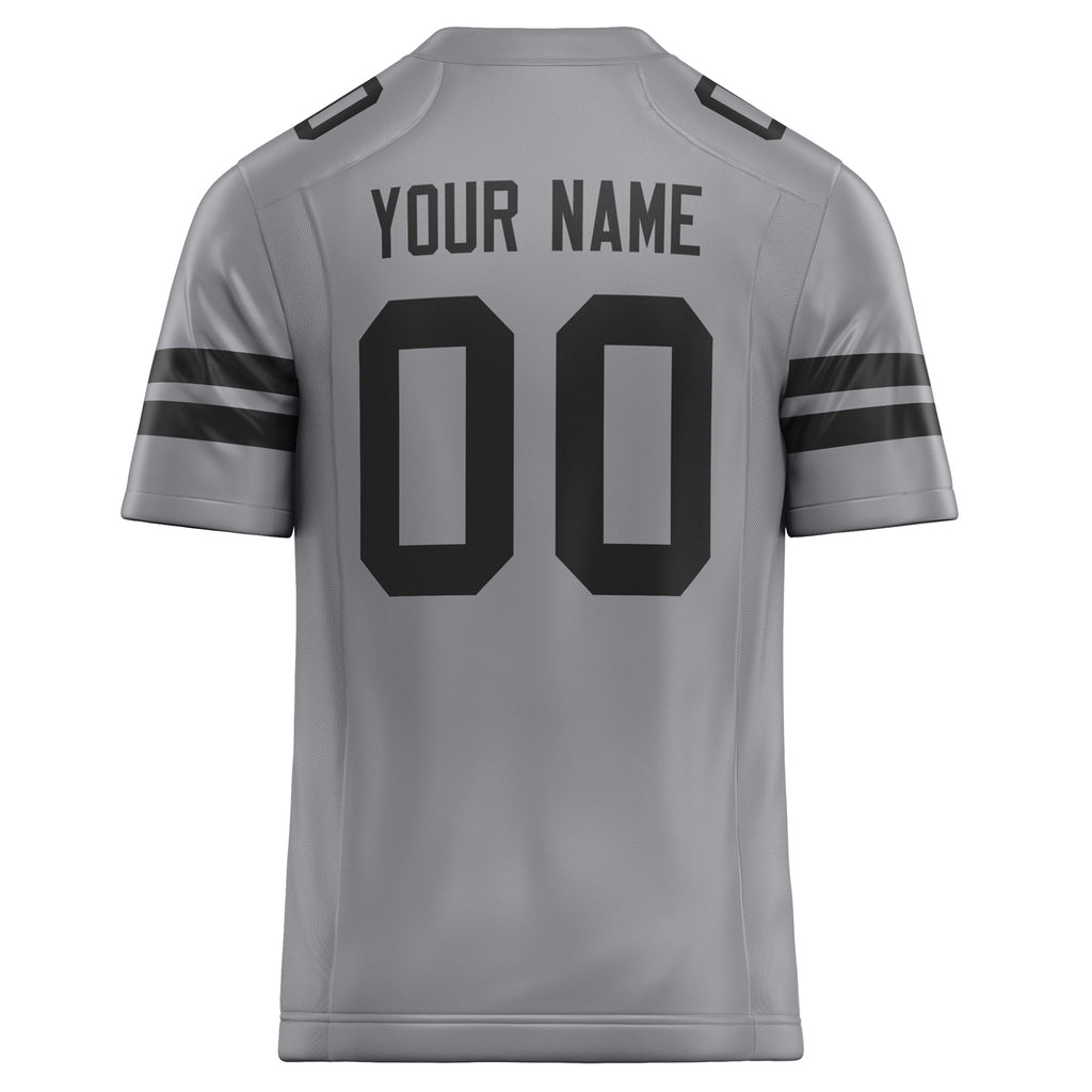Personalized Light & Gray Black Solid Colour Football Jersey