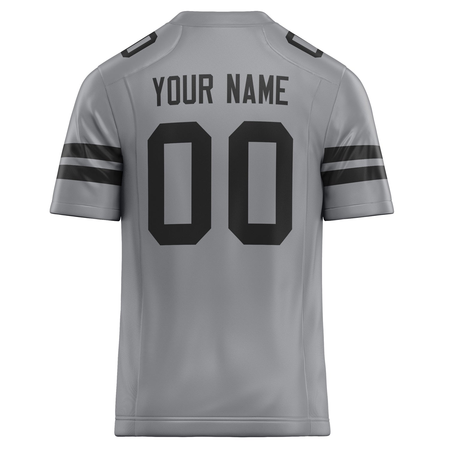 Personalized Light & Gray Black Solid Colour Football Jersey