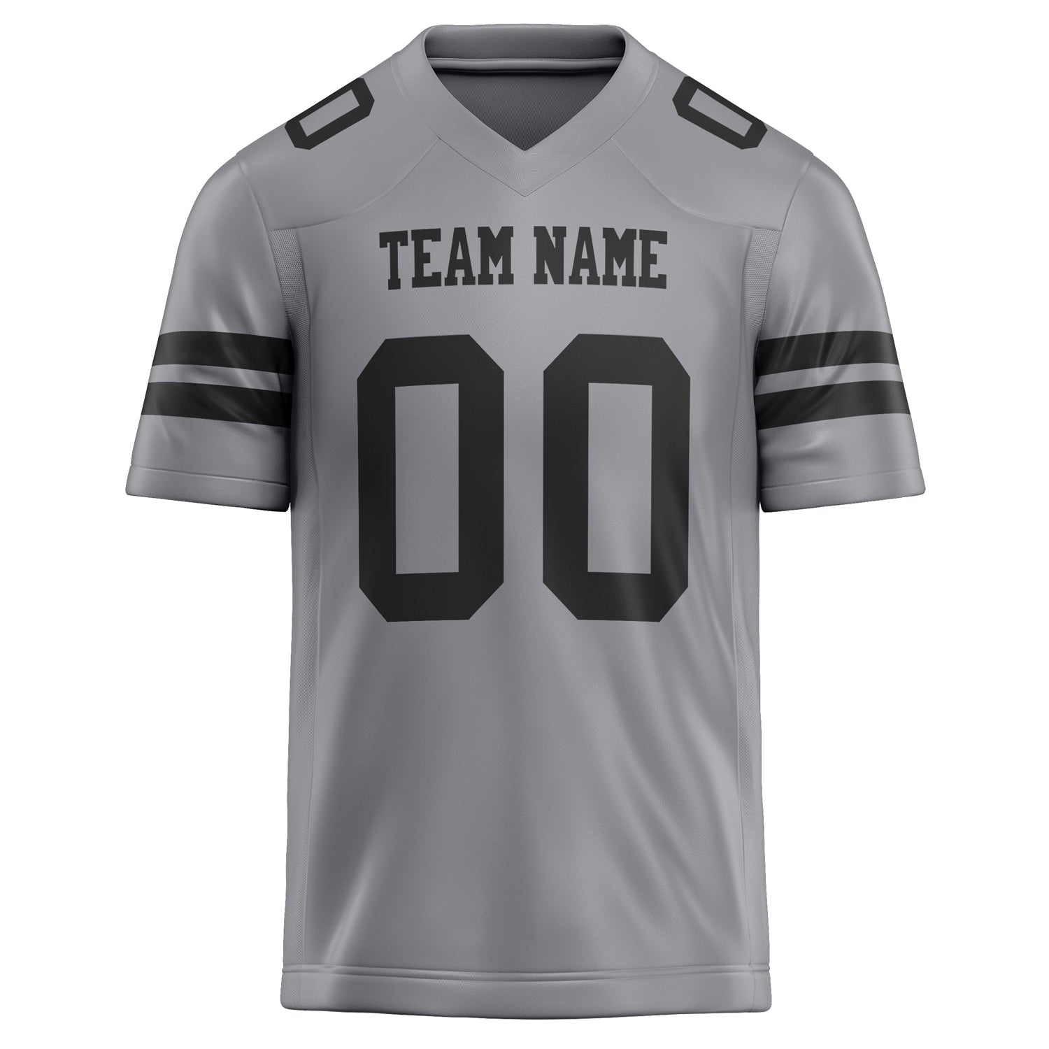 Personalized Light & Gray Black Solid Colour Football Jersey