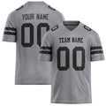 Personalized Light Gray Black Solid Colour Football Jersey FT02240730LI253