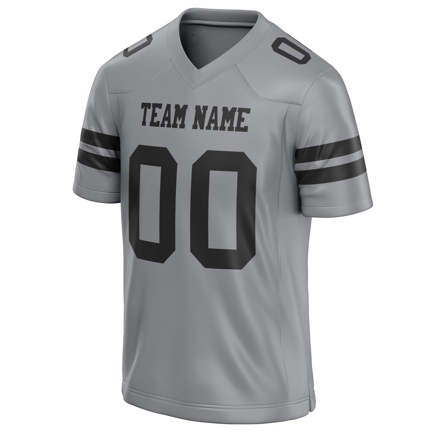 Personalized Light & Gray Black Solid Colour Football Jersey