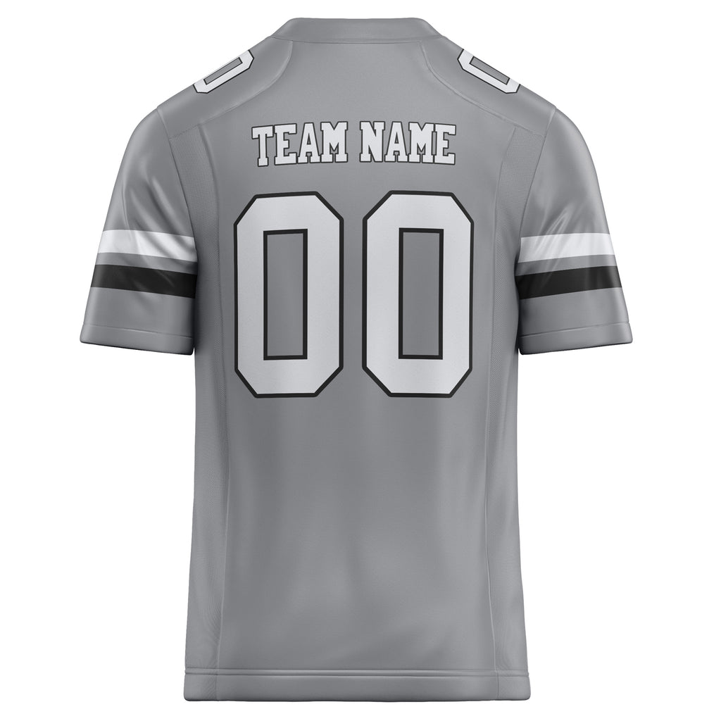 Personalized Light & Gray White Solid Colour Football Jersey