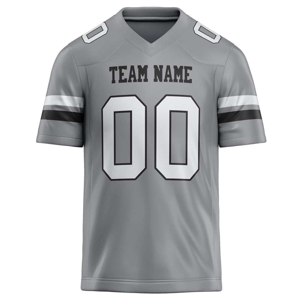 Personalized Light & Gray White Solid Colour Football Jersey