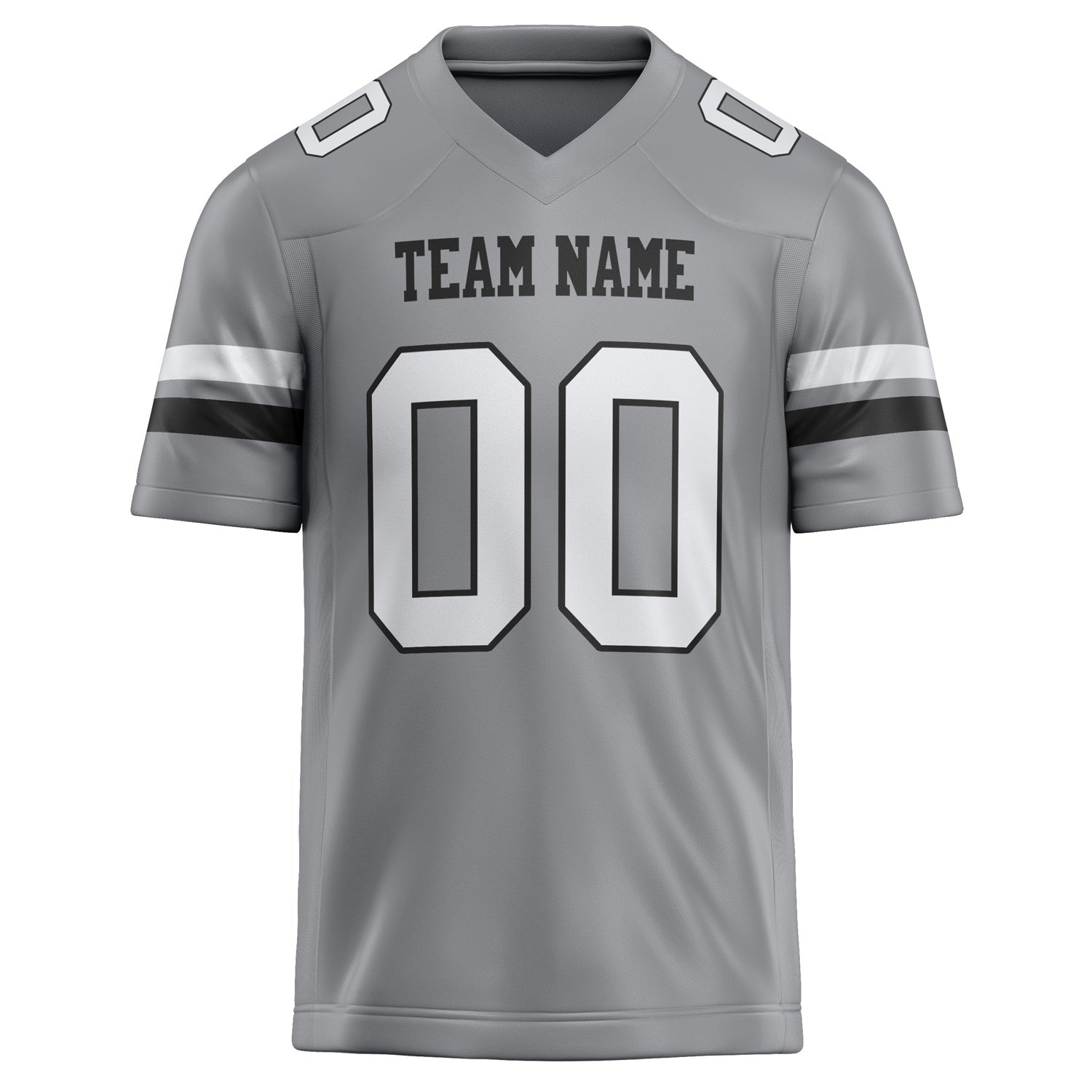 Personalized Light & Gray White Solid Colour Football Jersey