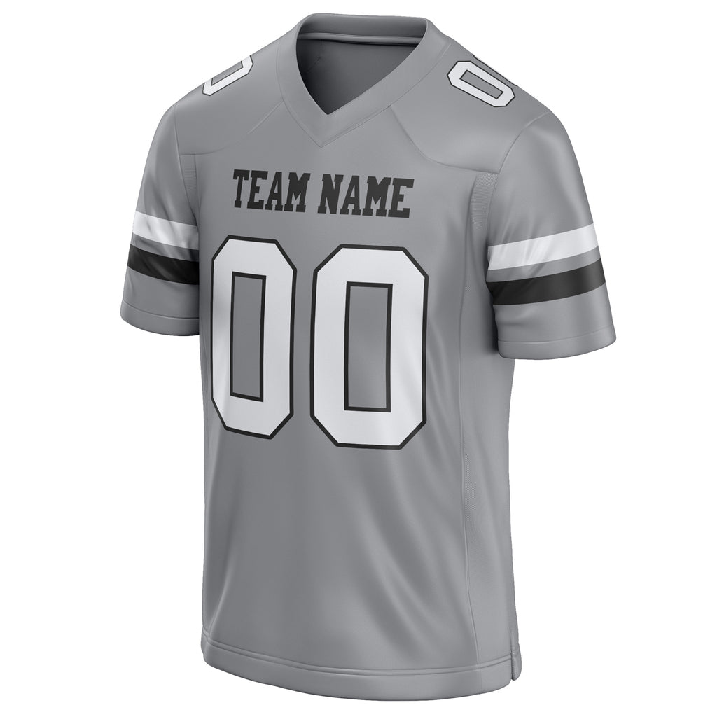 Personalized Light & Gray White Solid Colour Football Jersey
