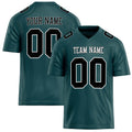 Personalized Midnight Green Black Solid Colour Football Jersey FT02240730MI255