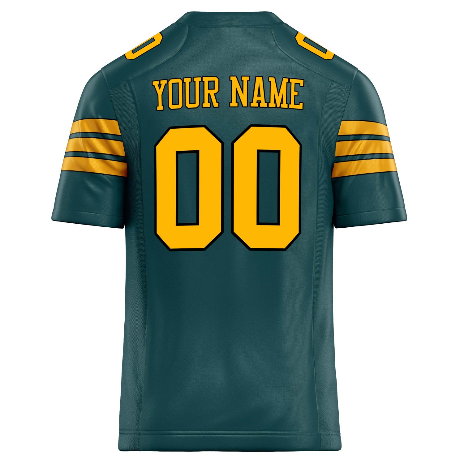 Personalized Midnight & Green gold Solid Colour Football Jersey