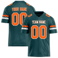Personalized Midnight Green orange Solid Colour Football Jersey FT02240730MI259