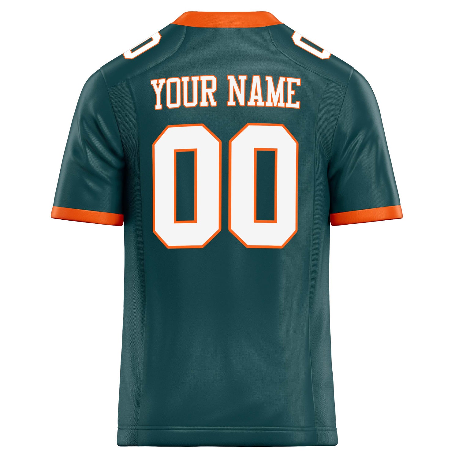 Personalized Midnight & Green White Solid Colour Football Jersey