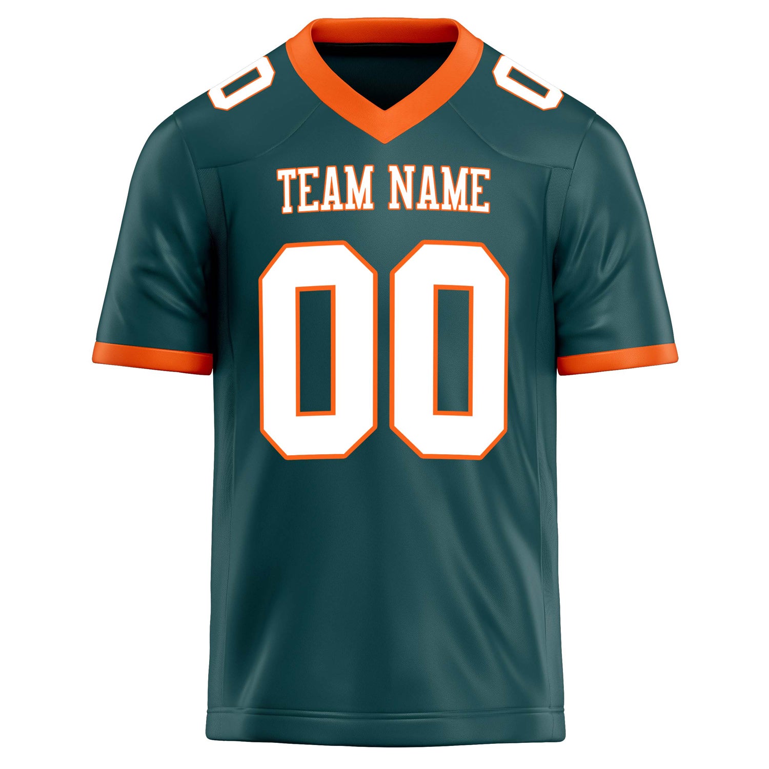 Personalized Midnight & Green White Solid Colour Football Jersey