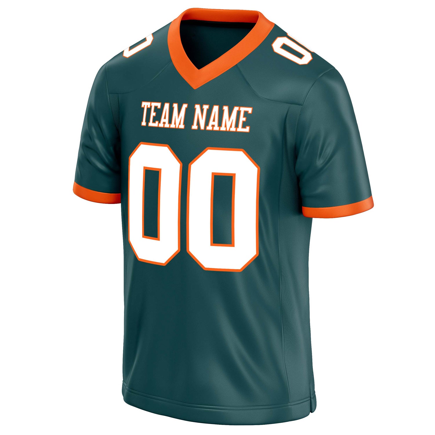 Personalized Midnight & Green White Solid Colour Football Jersey