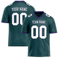 Personalized Midnight Green White Solid Colour Football Jersey FT02240730MI263