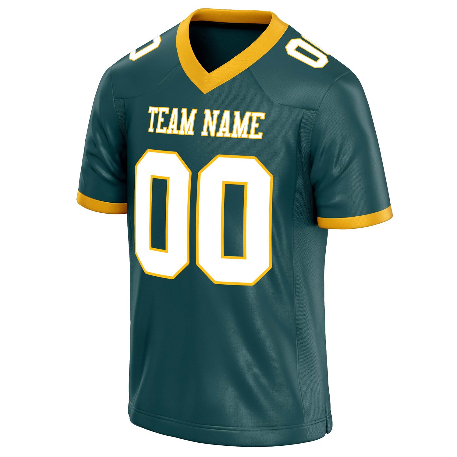 Personalized Midnight & Green White Solid Colour Football Jersey