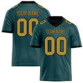 Personalized Midnight Green old gold Solid Colour Football Jersey FT02240730MI265