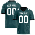 Personalized Midnight Green White Solid Colour Football Jersey FT02240730MI268