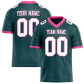 Personalized Midnight Green White Solid Colour Football Jersey FT02240730MI271
