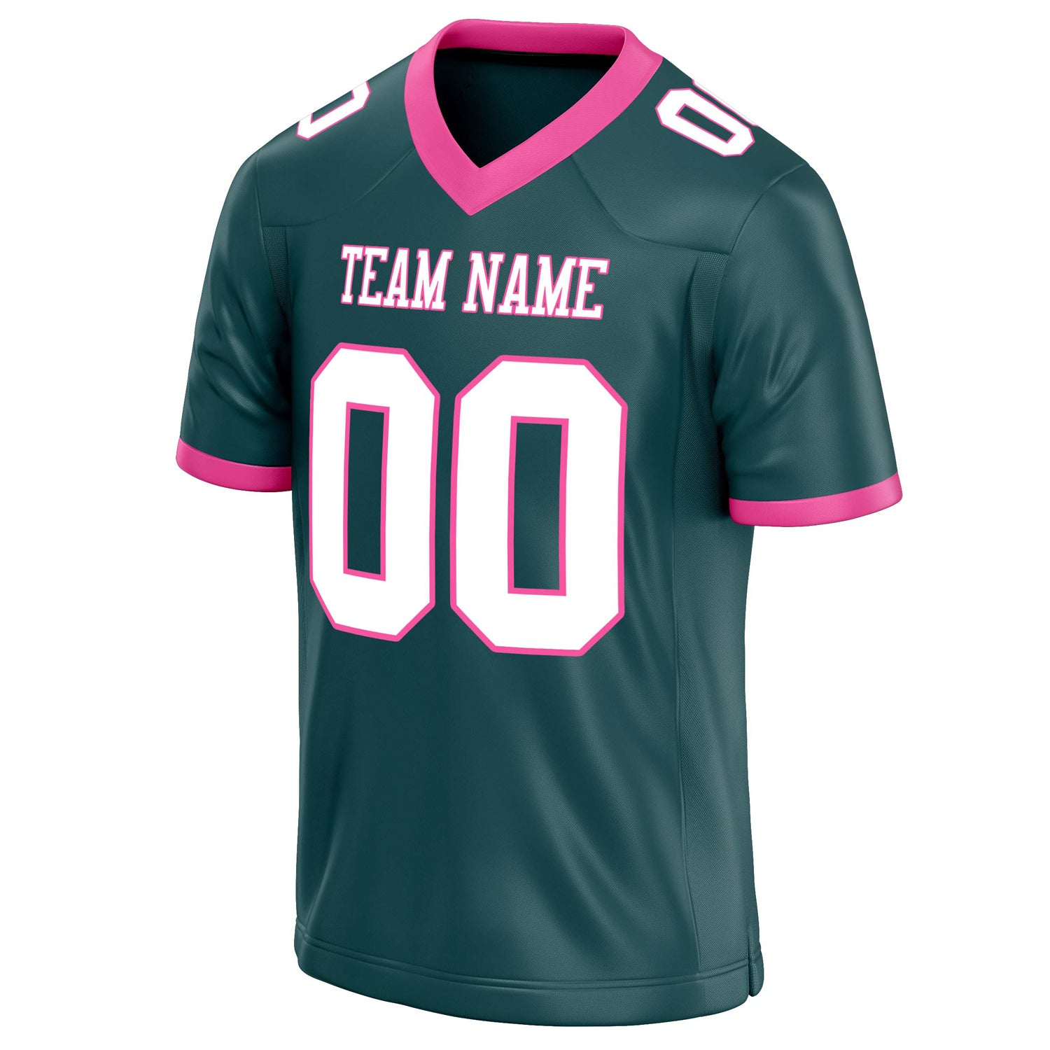 Personalized Midnight & Green White Solid Colour Football Jersey