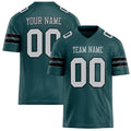 Personalized Midnight Green gray Solid Colour Football Jersey FT02240730MI272