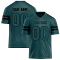 Personalized Midnight Green Black Solid Colour Football Jersey FT02240730MI273