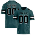 Personalized Midnight Green Black Solid Colour Football Jersey FT02240730MI274