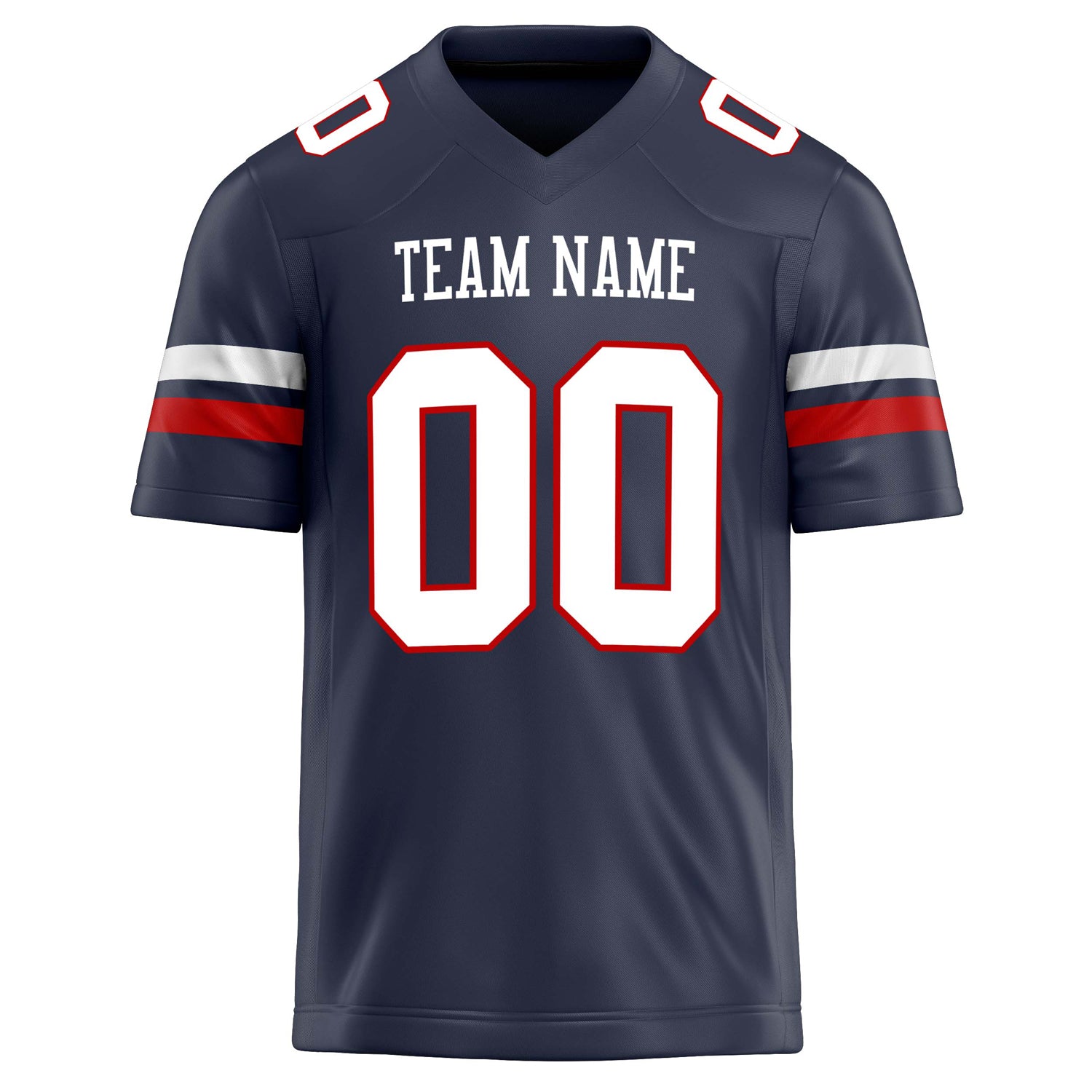 Personalized Navy & White Solid Colour Football Jersey