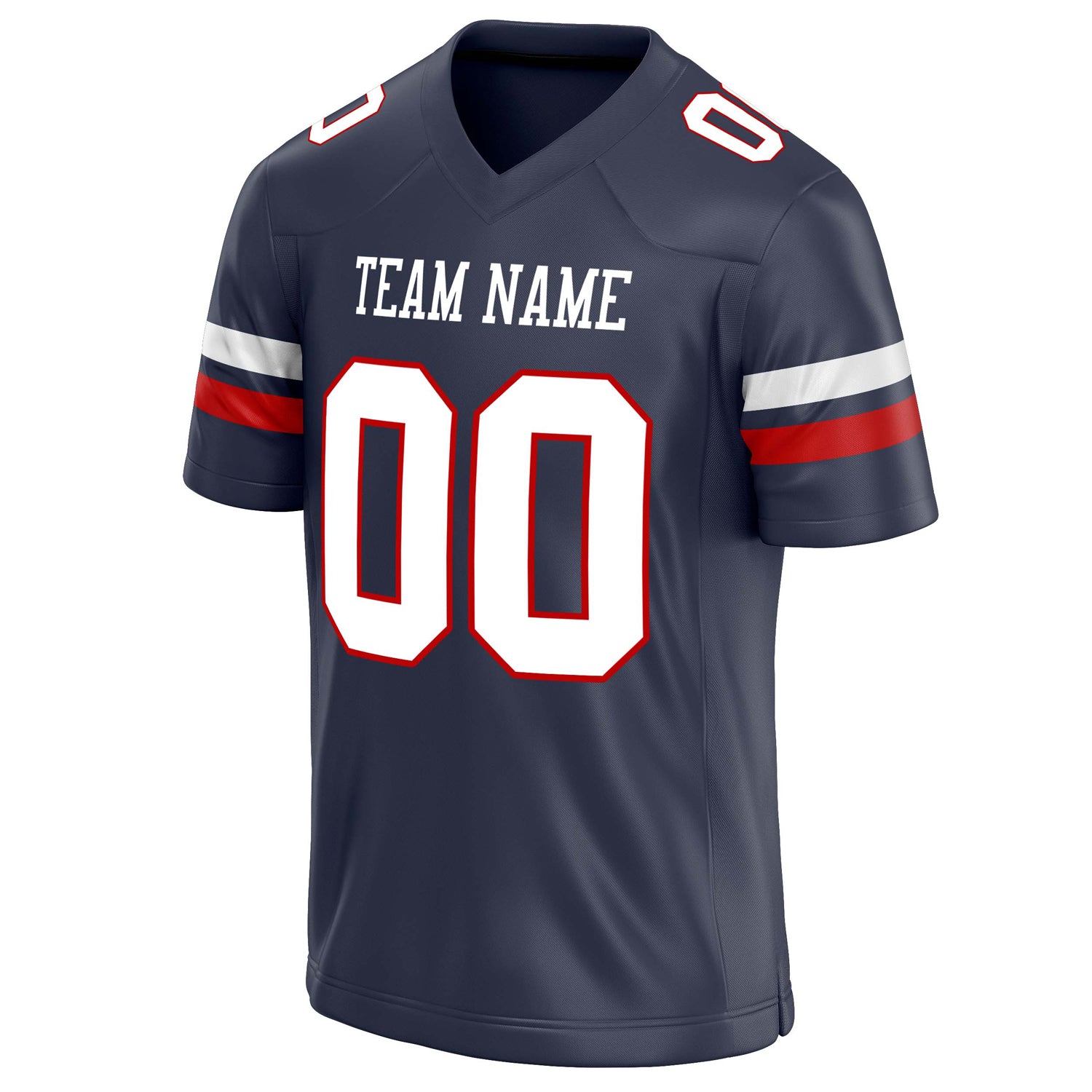 Personalized Navy & White Solid Colour Football Jersey