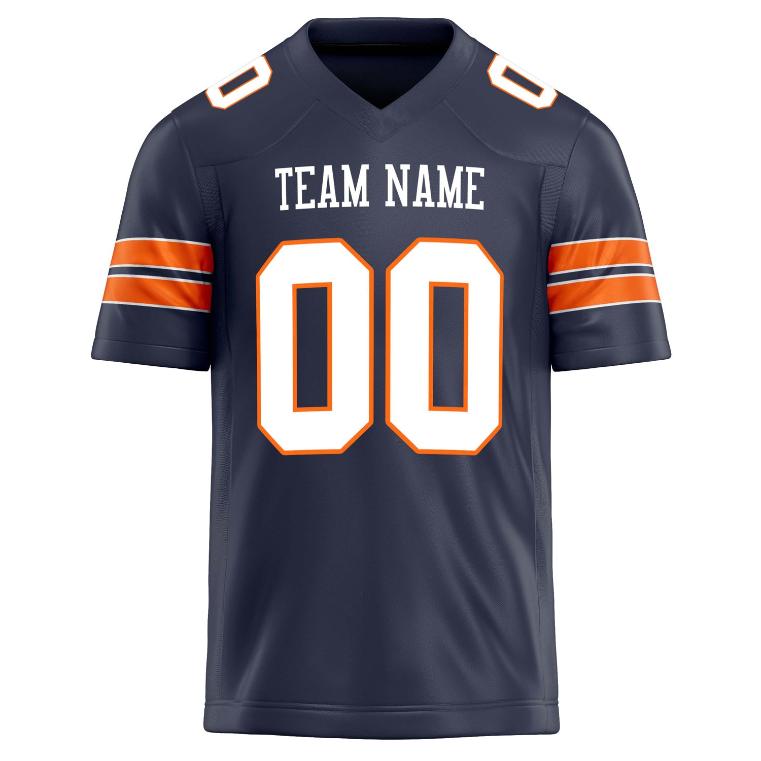 Personalized Navy & White Solid Colour Football Jersey