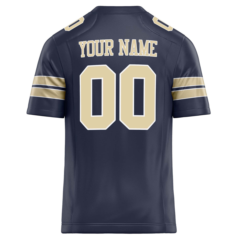 Personalized Navy & cream Solid Colour Football Jersey