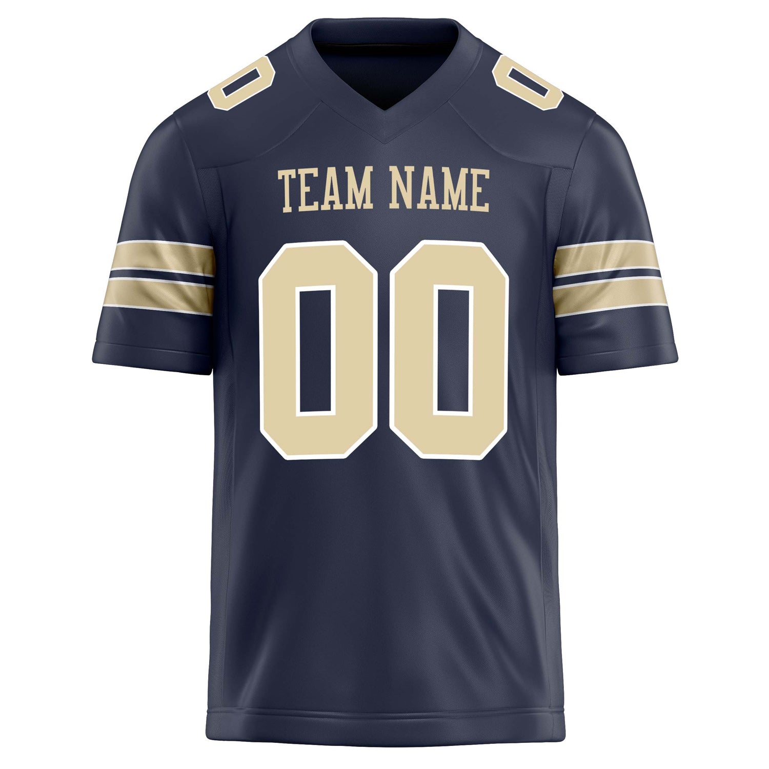 Personalized Navy & cream Solid Colour Football Jersey