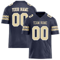 Personalized Navy cream Solid Colour Football Jersey FT02240730NA278