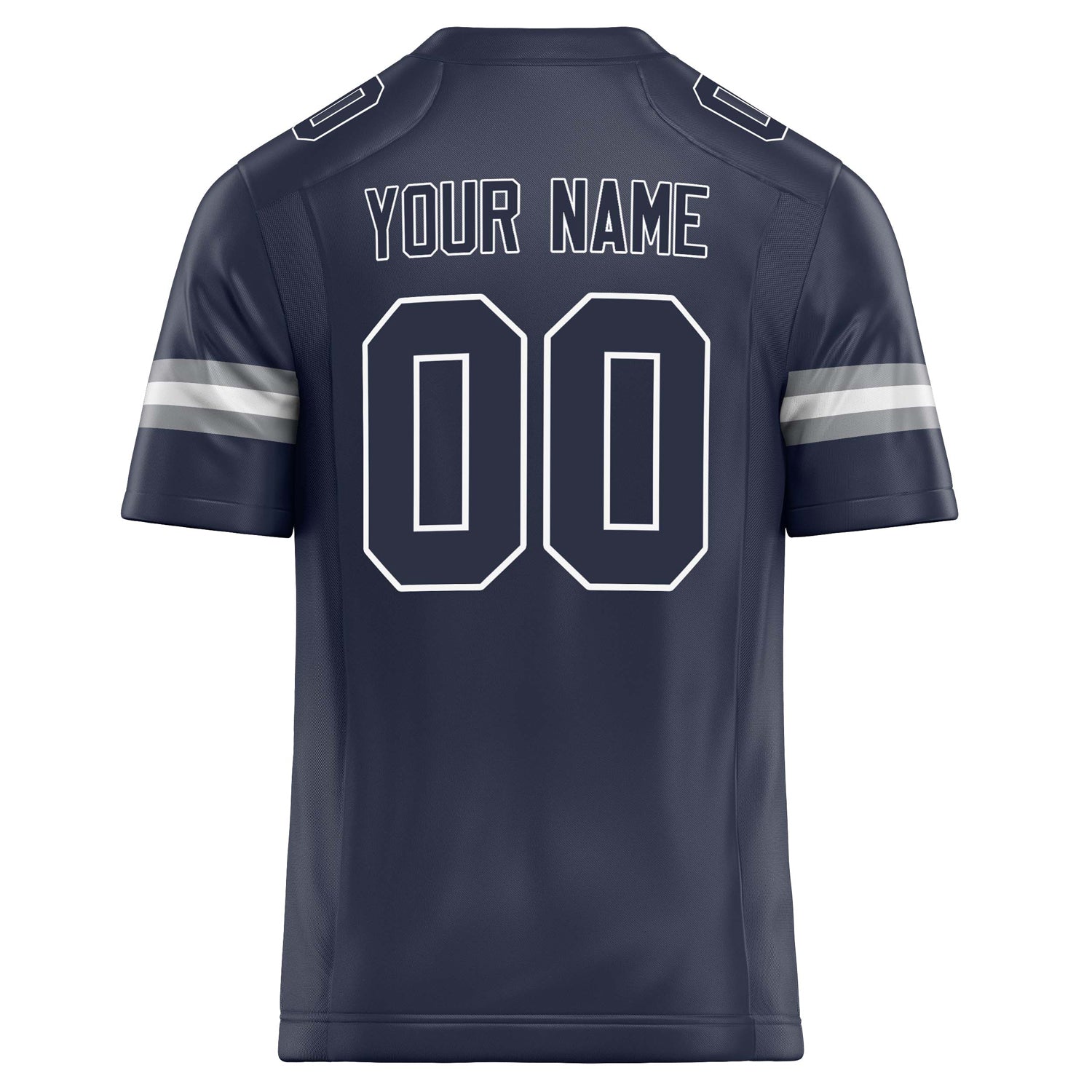 Personalized Navy & White Solid Colour Football Jersey