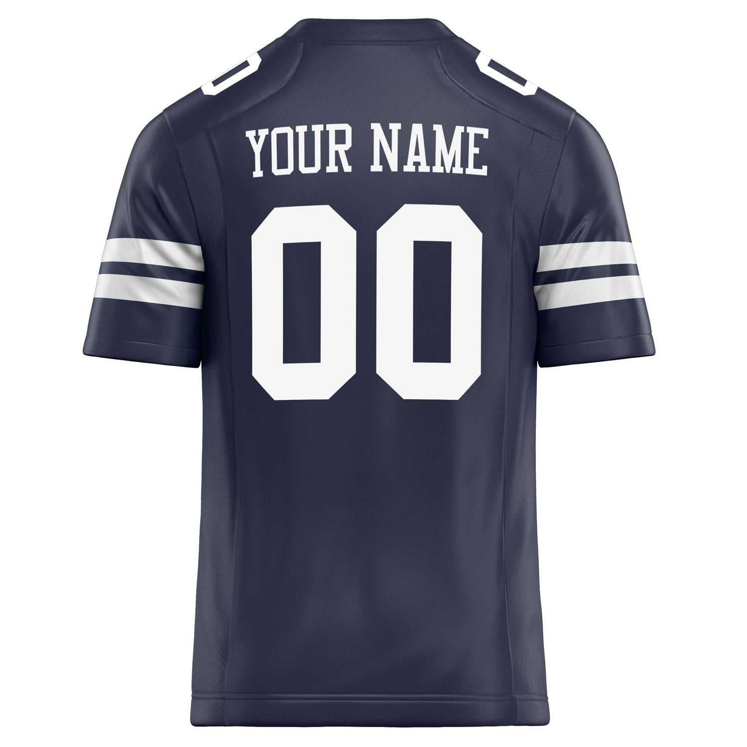Personalized Navy & White Solid Colour Football Jersey