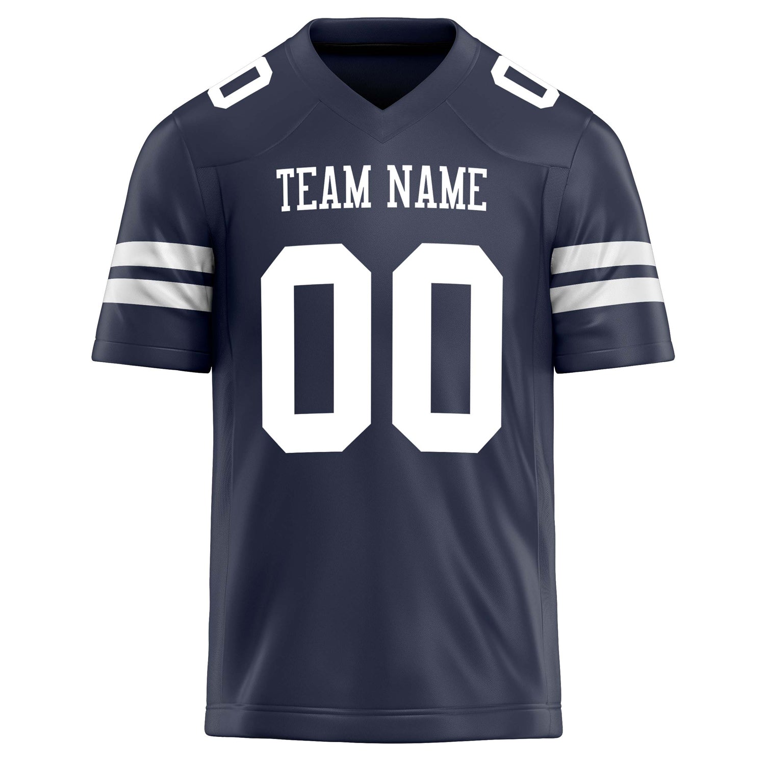 Personalized Navy & White Solid Colour Football Jersey