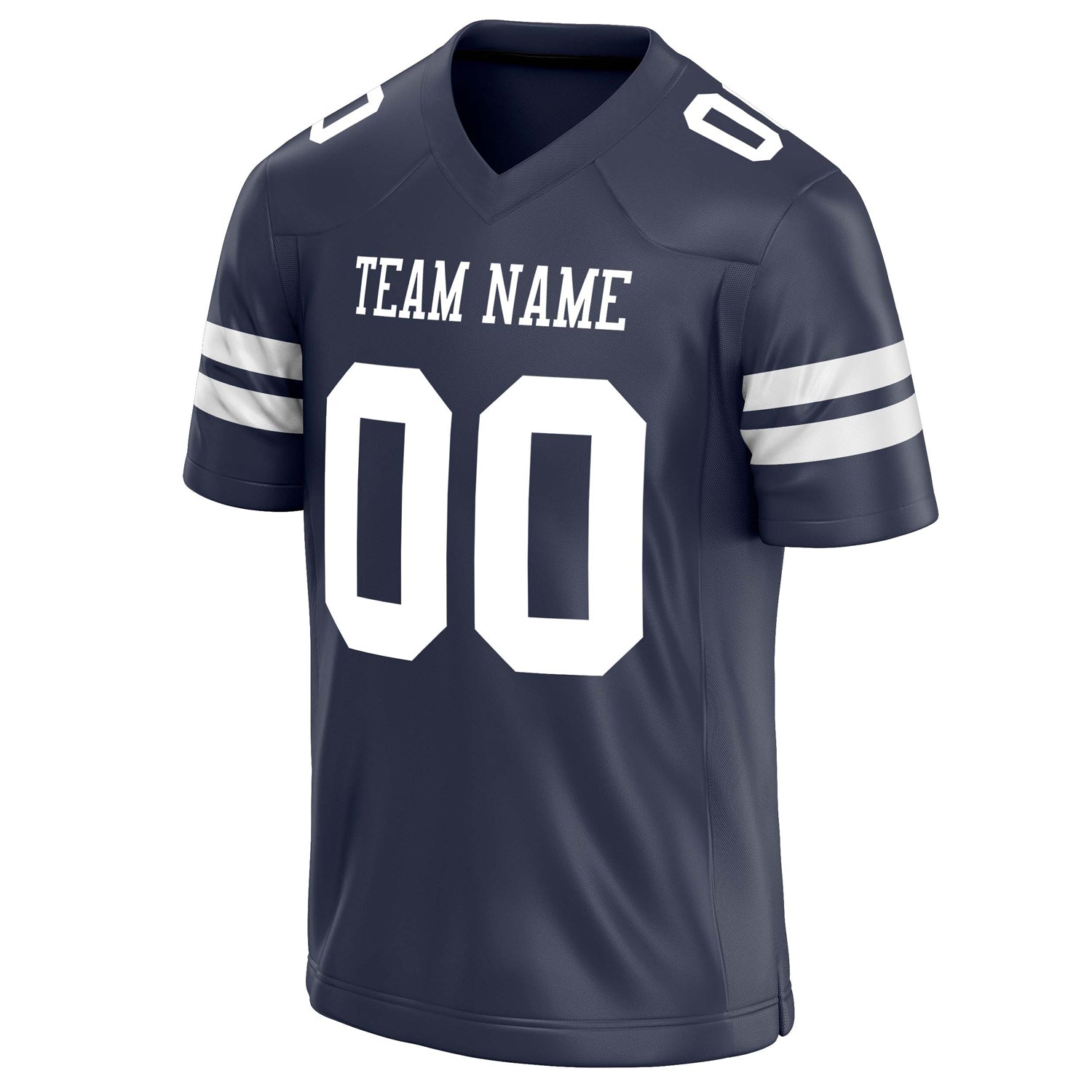 Personalized Navy & White Solid Colour Football Jersey