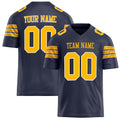 Personalized Navy gold Solid Colour Football Jersey FT02240730NA283