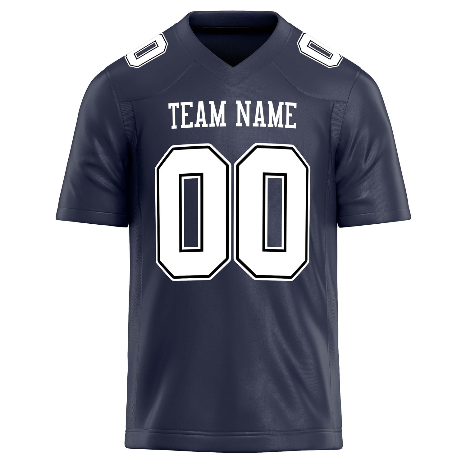 Personalized Navy & White Solid Colour Football Jersey