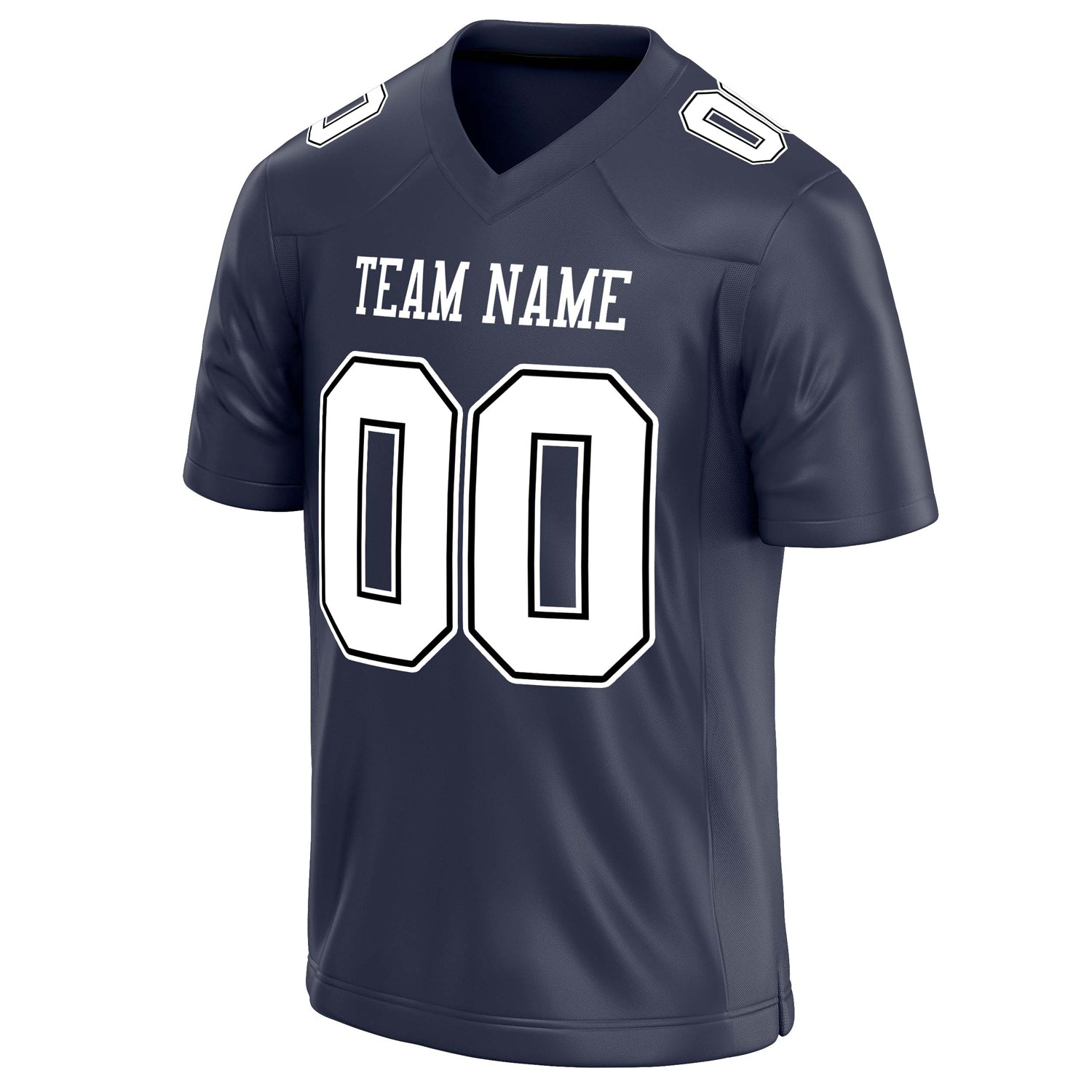 Personalized Navy & White Solid Colour Football Jersey