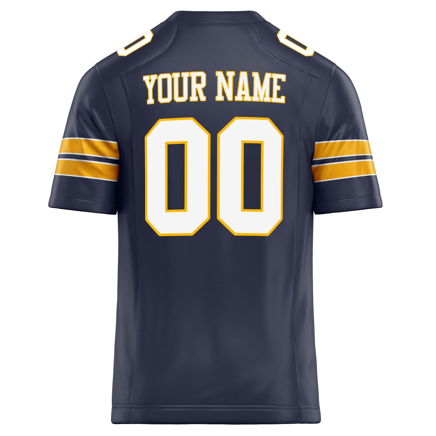 Personalized Navy & White Solid Colour Football Jersey
