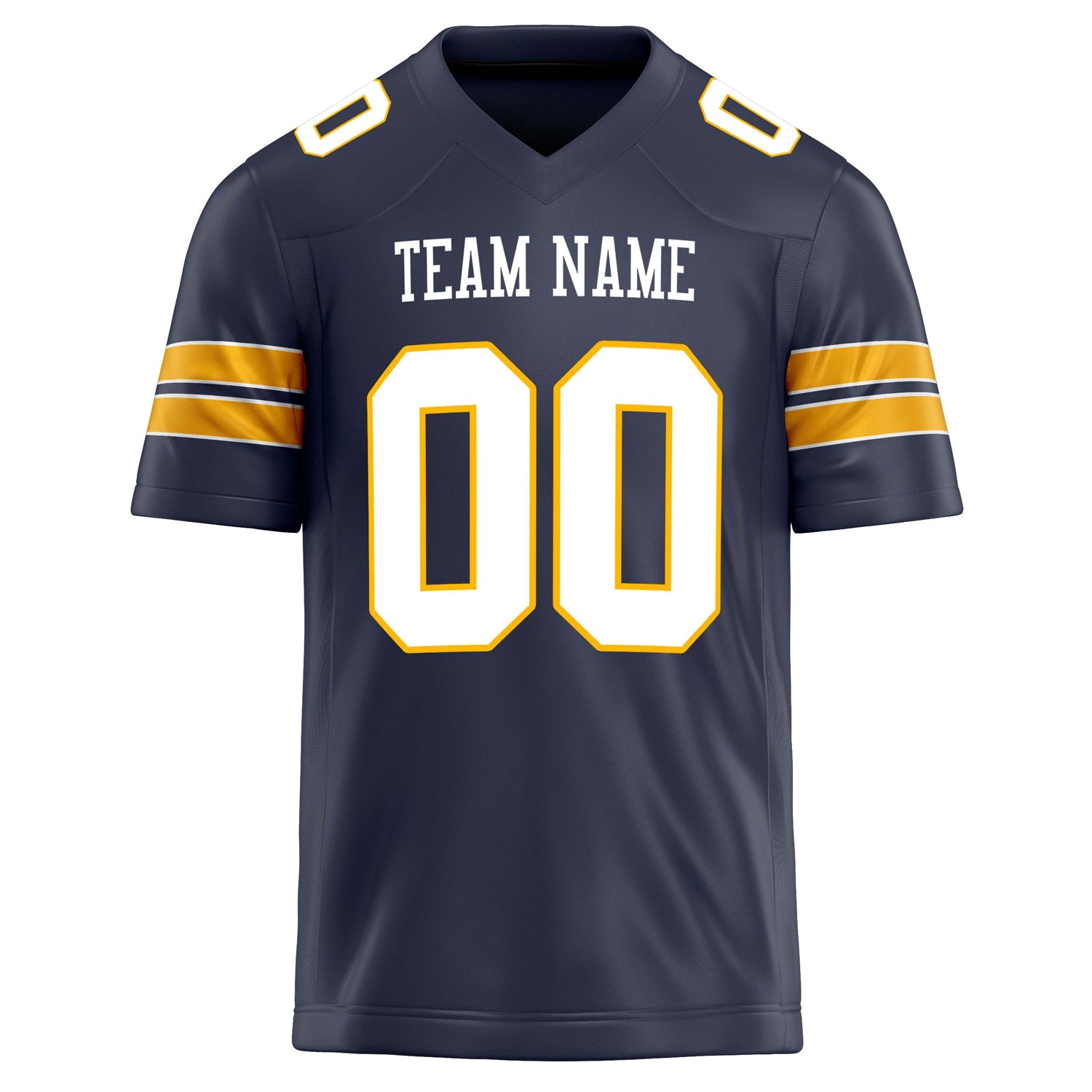 Personalized Navy & White Solid Colour Football Jersey