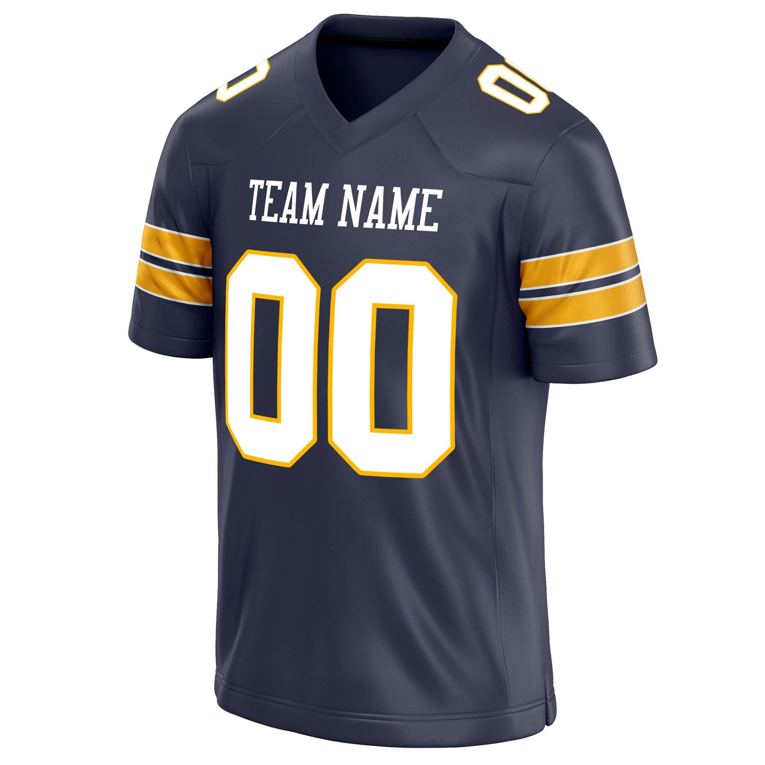 Personalized Navy & White Solid Colour Football Jersey