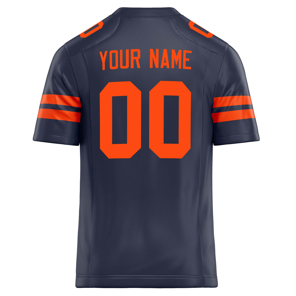 Personalized Navy & red Solid Colour Football Jersey