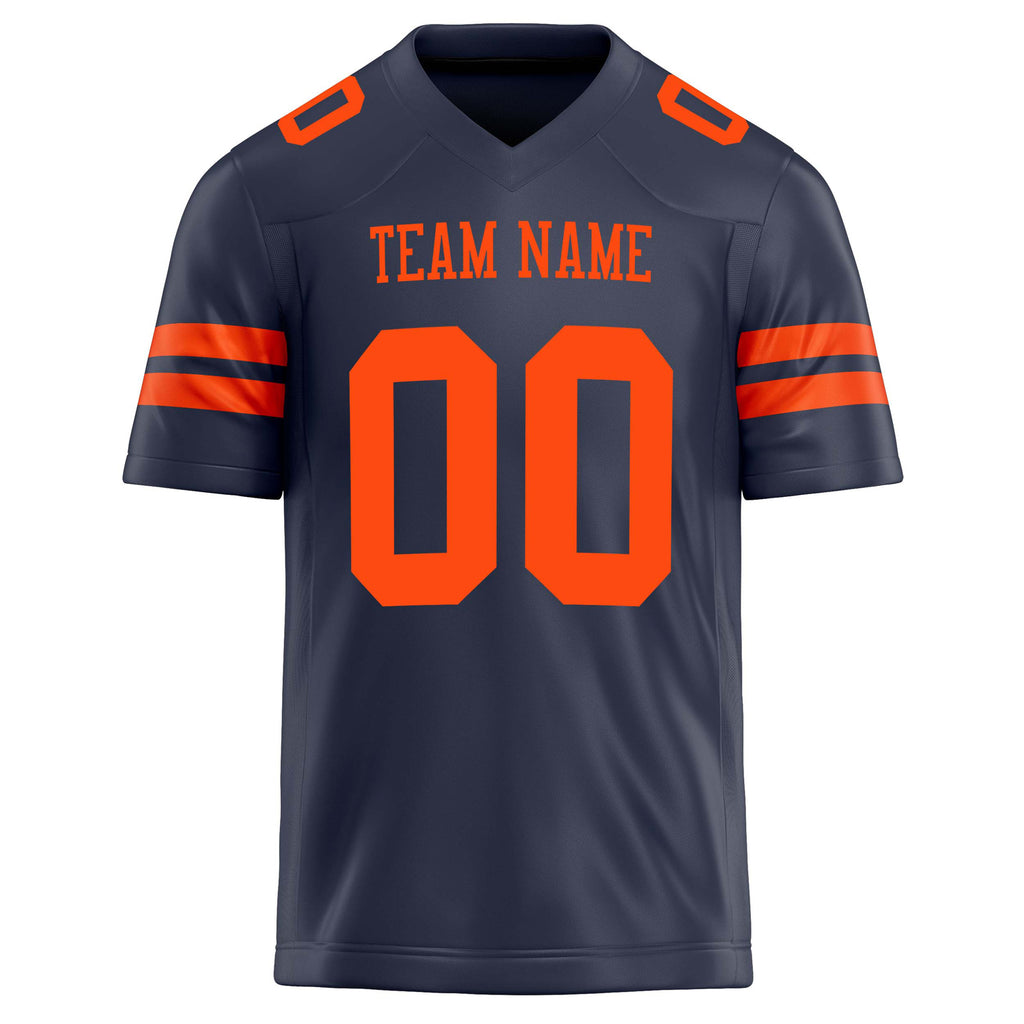 Personalized Navy & red Solid Colour Football Jersey