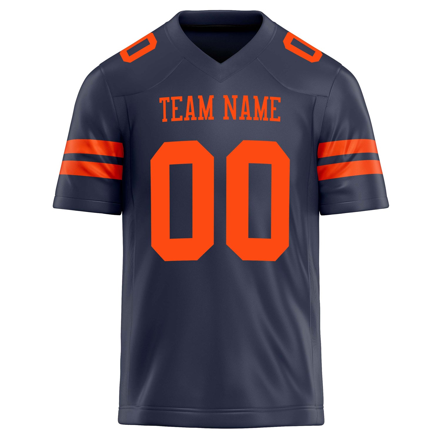 Personalized Navy & red Solid Colour Football Jersey