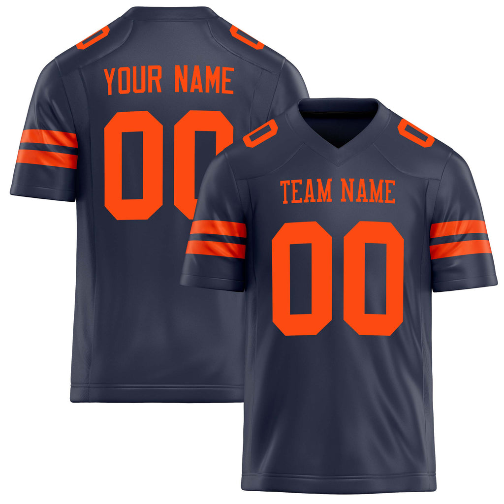 Personalized Navy red Solid Colour Football Jersey FT02240730NA287