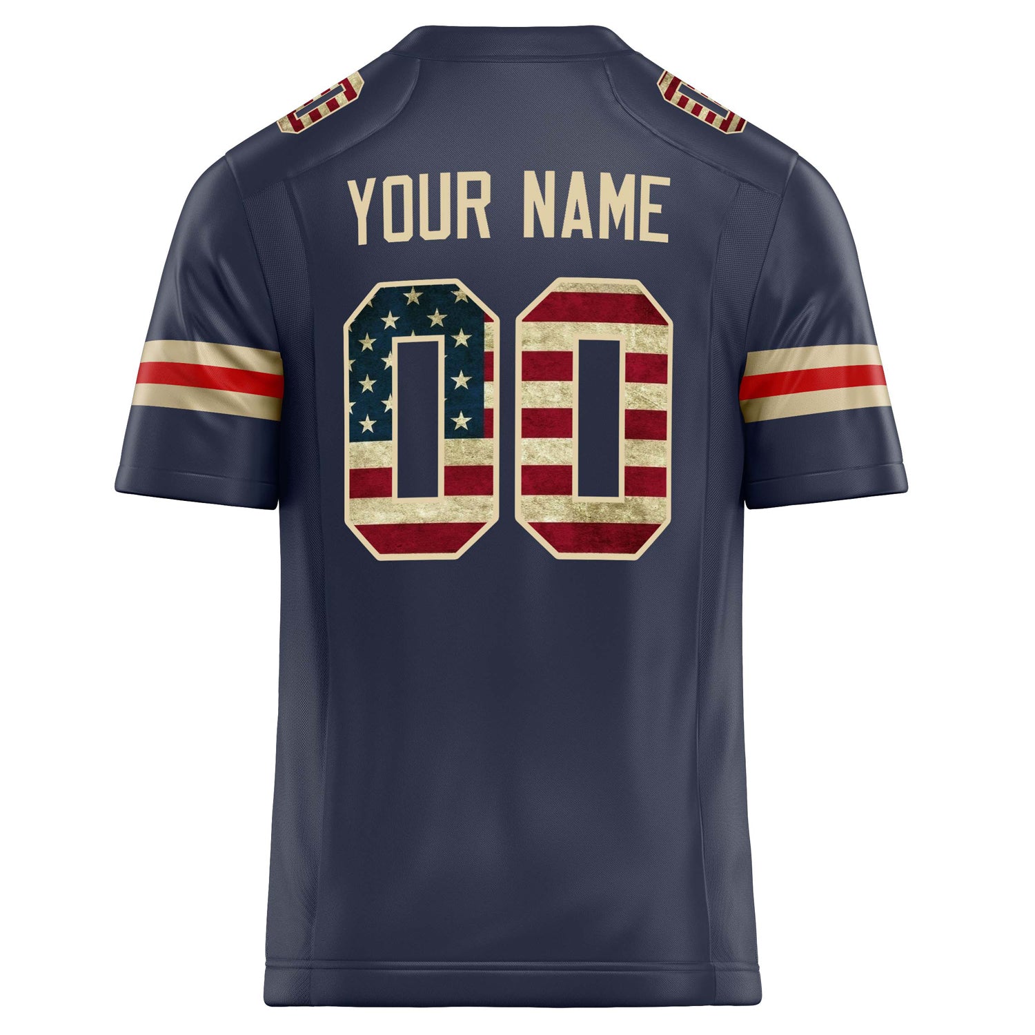 Personalized Navy & cream Solid Colour Football Jersey
