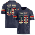 Personalized Navy cream Solid Colour Football Jersey FT02240730NA289